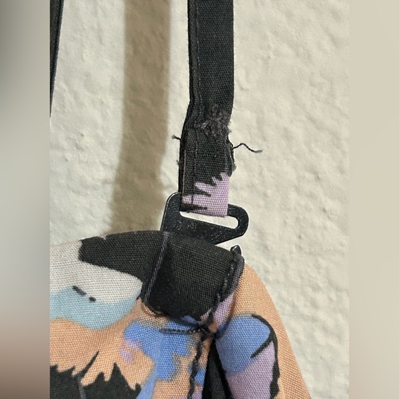 FREE PEOPLE Strapless BIRD PRINT Sunshine of Your Love pocket Mini Dress - Picture 7 of 13